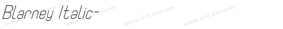 Blarney Italic字体转换